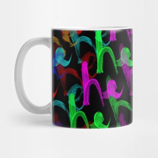 Colorful watercolor splatter pattern, brush strokes Mug